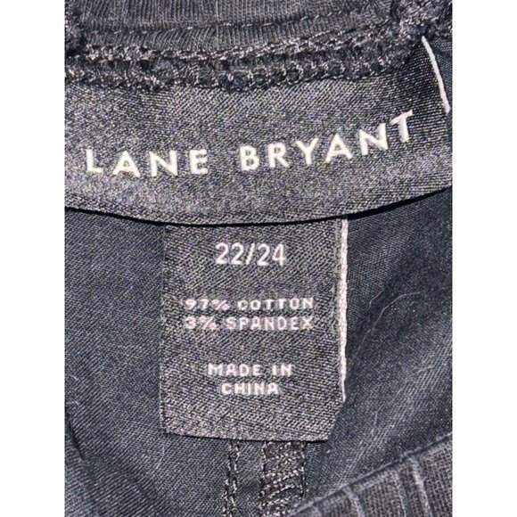 Lane Bryant Black Cropped Pants 22/24 Cotton Spandex Womens Plus Size - Picture 5 of 8